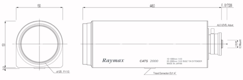 Raymax10-1000mm長(zhǎng)焦鏡頭尺寸 Raymax10-1000mm長(zhǎng)焦鏡頭尺寸